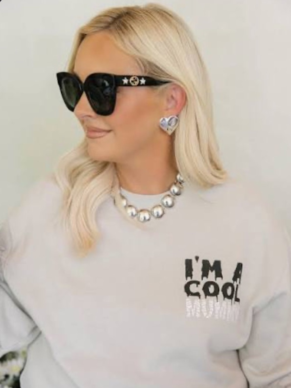 Living Fully Co Mallory Ervin I’m A Cool Mummy Halloween Sweatshirt NEW $62